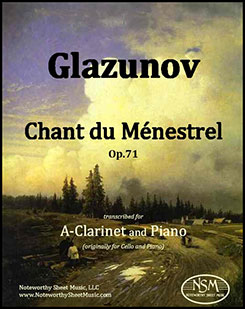 Glazunov Menestrel A Cl Pno nsm